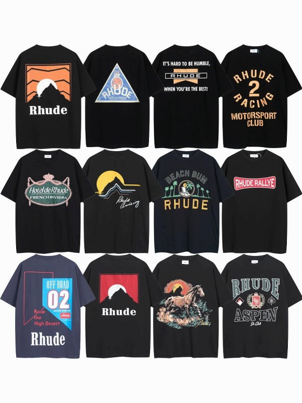 Rhude "Dark" Series T-Shirt Collection Review: Boxy Cotton Print Tees Tested at $8.36