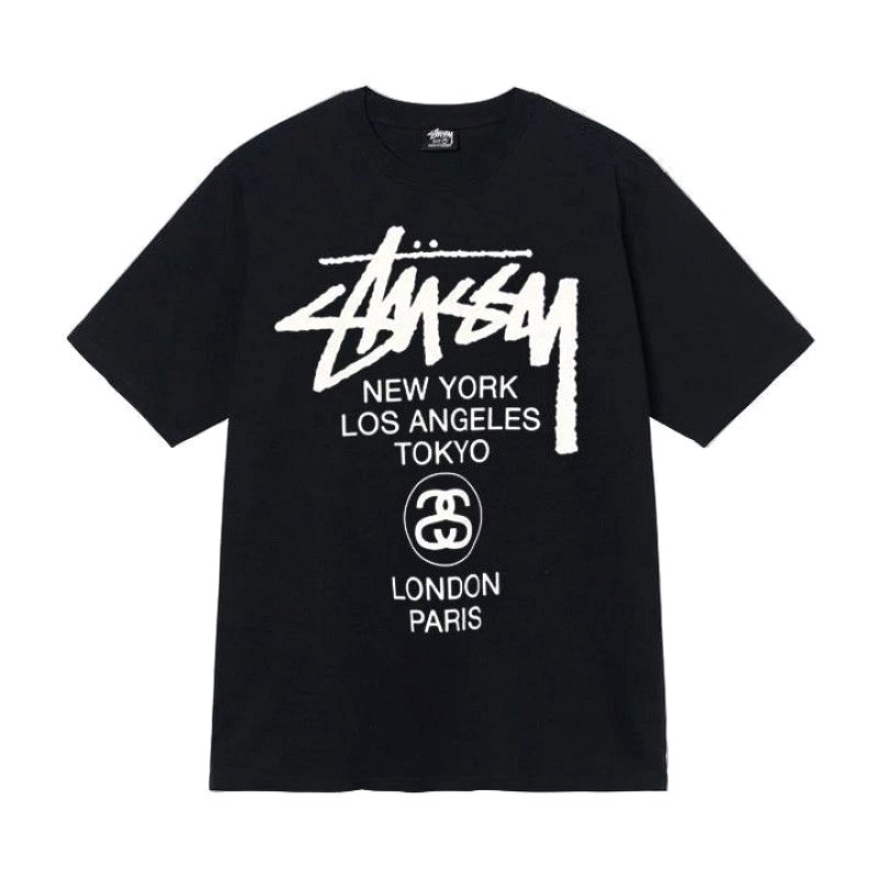 Stussy Letter-Print Black T-Shirt Review: 250–300 gsm Cotton, Measured Fit